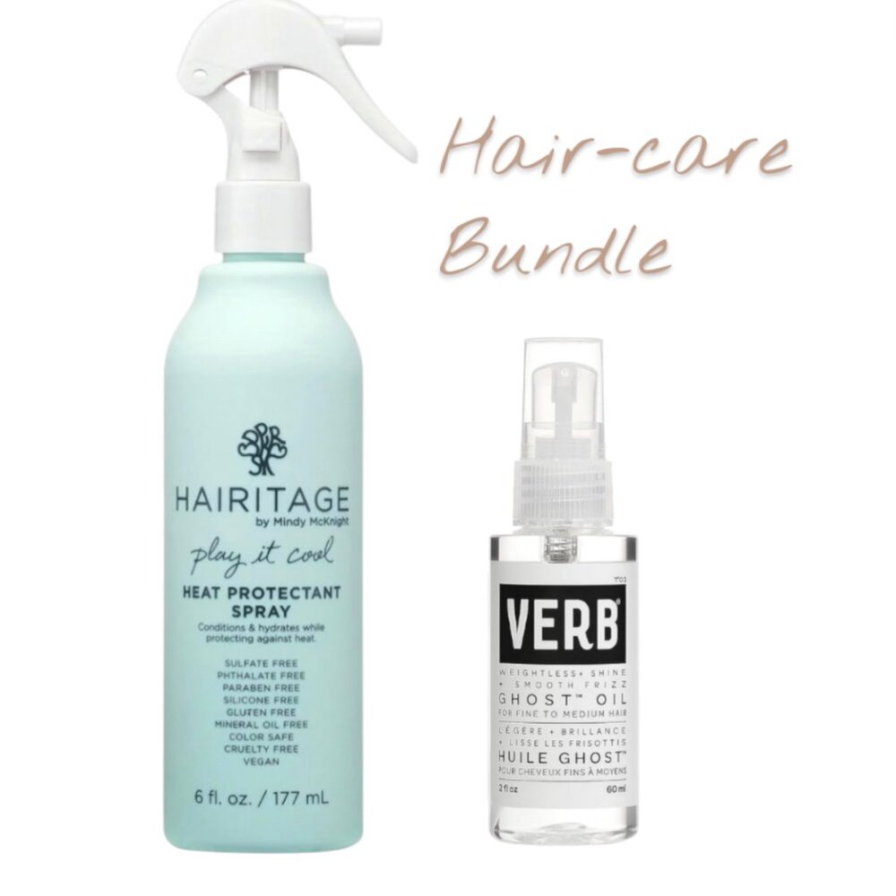NWT VERB Ghost Oil - Weightless, Smooth & Shine + HAIRITAGE Heat Protectant
